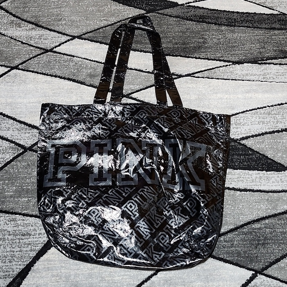 VS PINK 2019 REUSABLE BLACK LOGO SHOPPING TOTE BAG